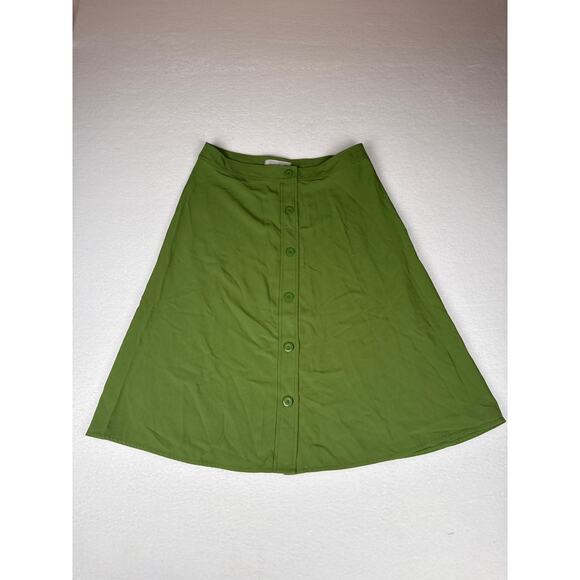 NWT Everlane Japanese goweave swing skirt women’s 10 fig leaf - Picture 3 of 13